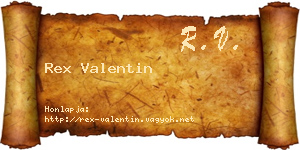 Rex Valentin névjegykártya